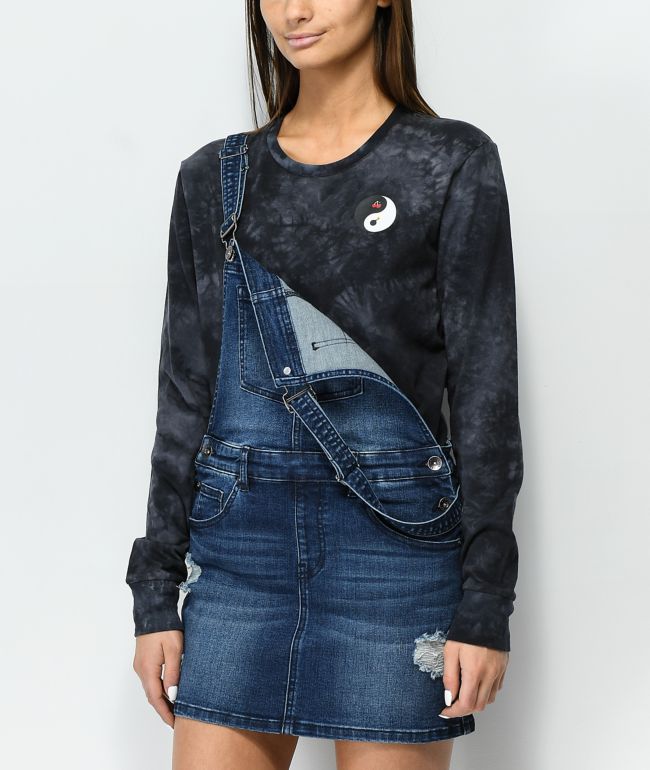 blue jean overall dress