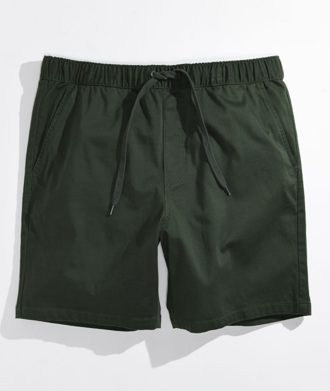 Empyre Dixon Shorts verde oscuro con cintura elástica