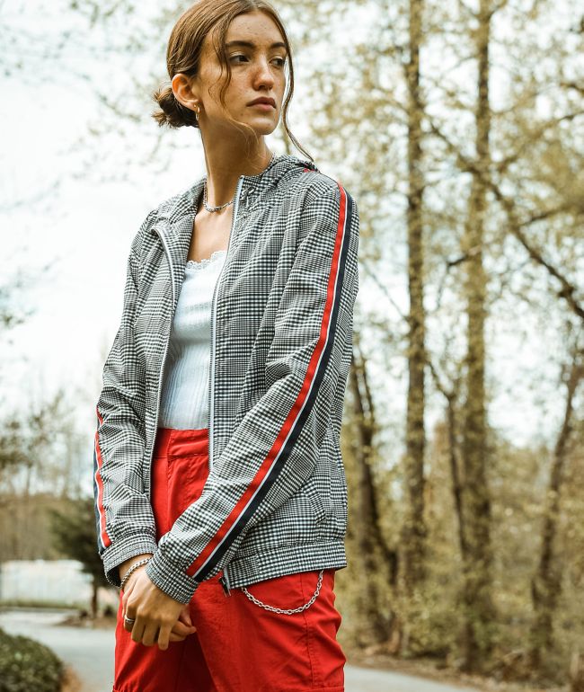 plaid windbreaker