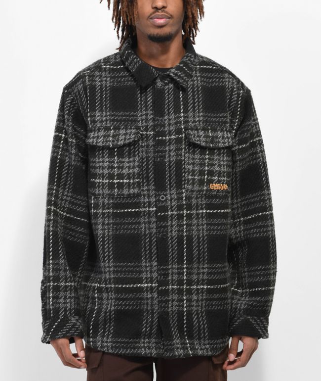 Empyre Eddy Black, Grey & Yellow Flannel T-Shirt 