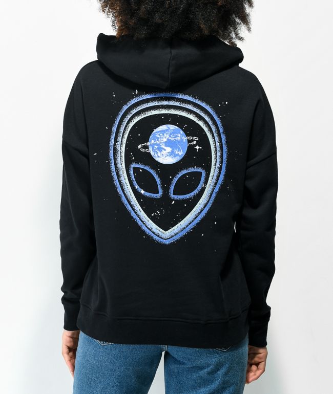 Empyre Fredia Glow Alien Sudadera negra con capucha