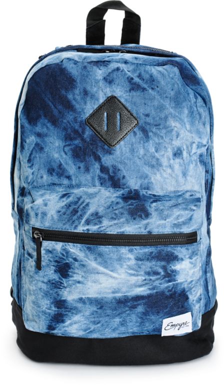 blue tie dye backpack