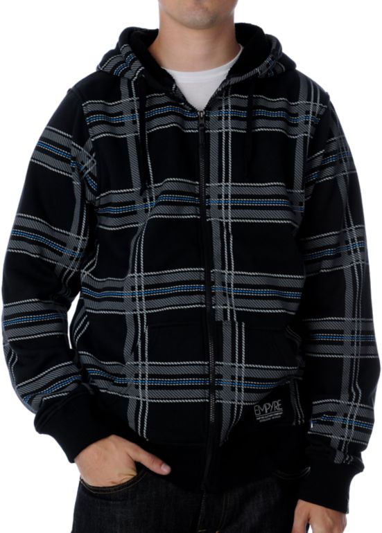 Empyre Hateration Black Plaid Sherpa Hoodie  Zumiez