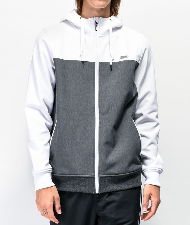 Empyre Highlights White \u0026 Charcoal Tech Fleece Jacket