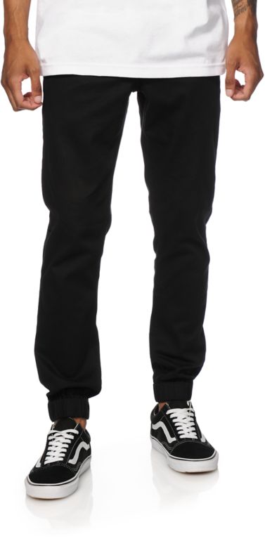 Empyre Jag Black Twill Jogger Pants
