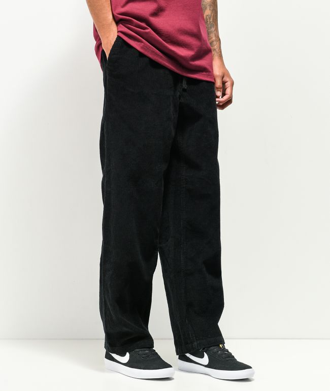 Empyre Loose Fit Black Corduroy Skate Pants