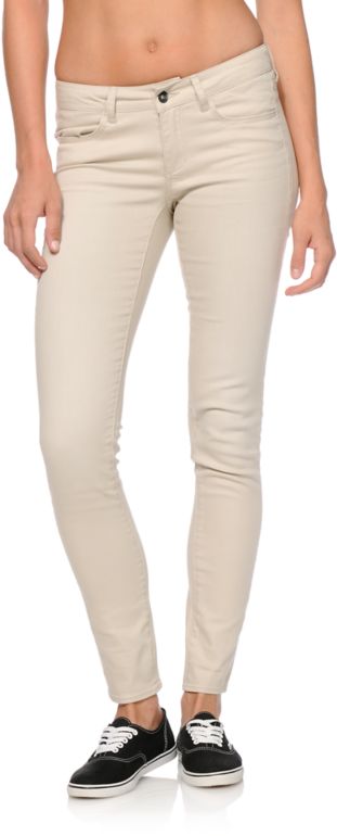 beige jeggings