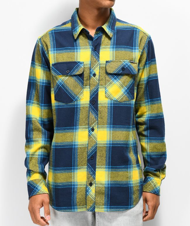 Navy and yellow flannel Clearance