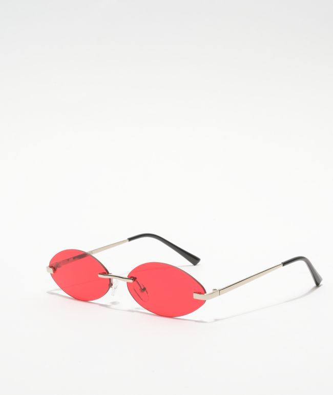 Empyre Miller Red Rimless Sunglasses