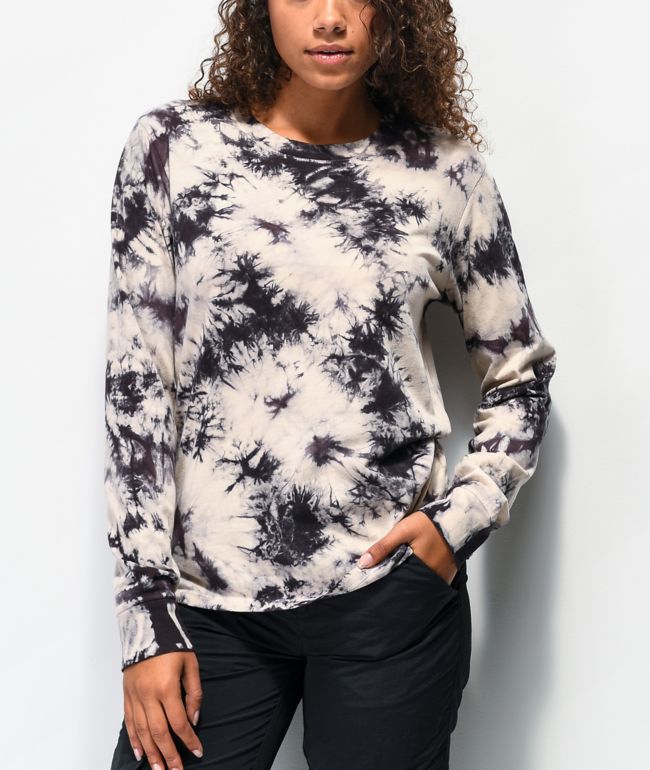 Empyre Monroe Black Tie Dye Long Sleeve T-Shirt