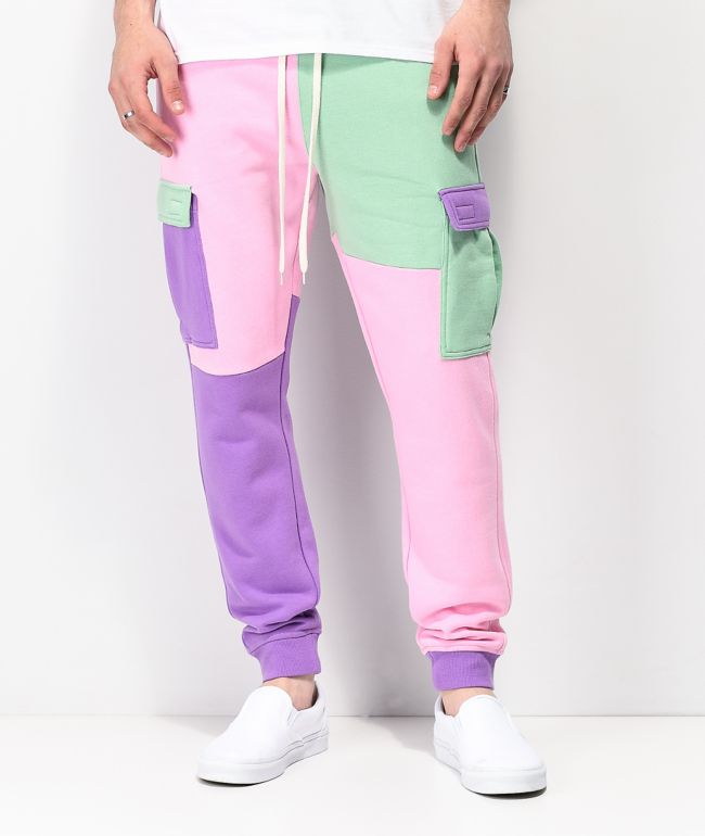 purple joggers men
