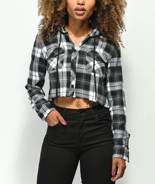 Crop top with flannel Outlet