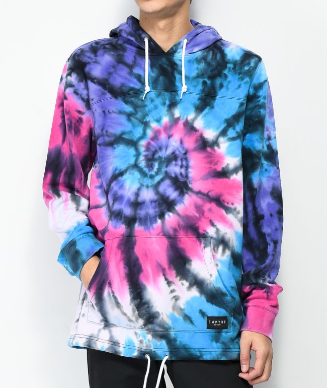 Blue purple tie dye sweatshirt Clearance