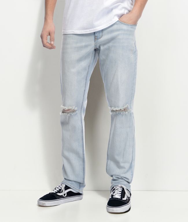 Empyre Skeletor Light Aged Ripped Skinny Fit Jeans
