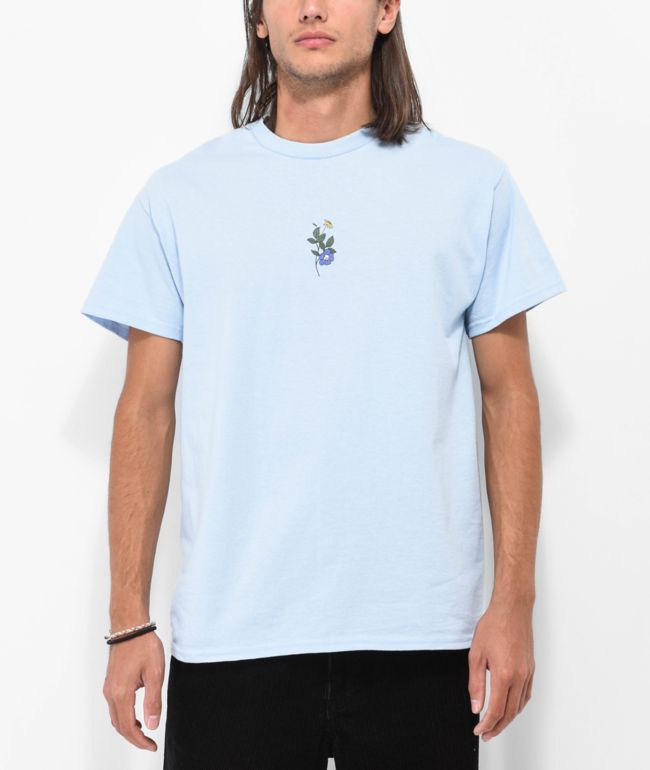 Empyre Skull Floral Baby Blue T-Shirt 