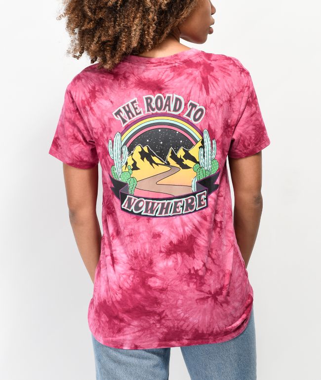 Empyre Sloane Road To Nowhere camiseta tie dye borgoña