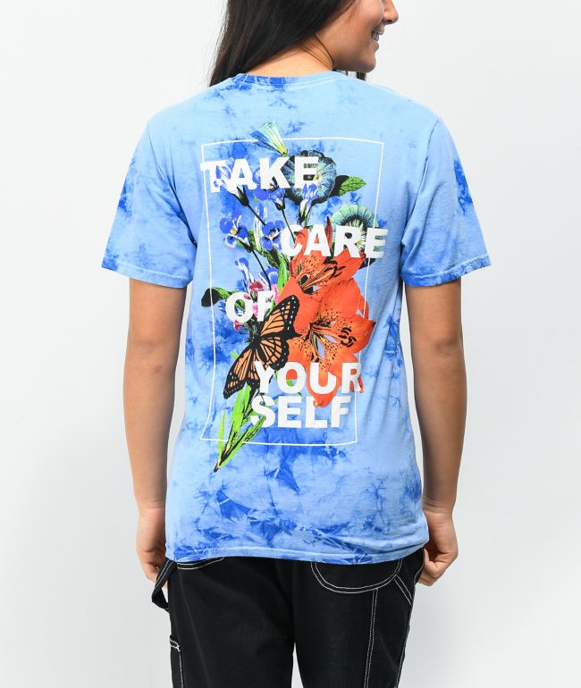 Empyre Take Care camiseta azul tie dye