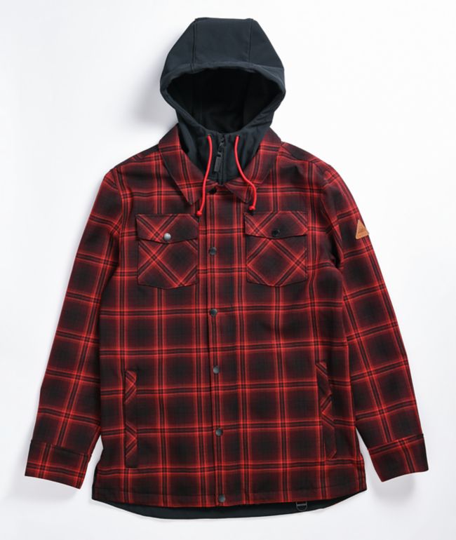 Mens plaid snowboard jacket clearance
