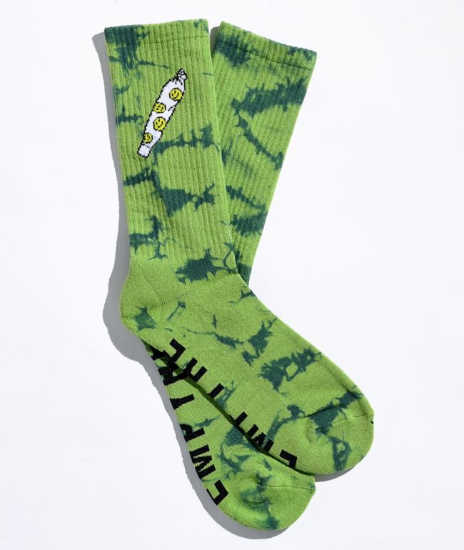 Empyre Twisted calcetines verdes de tie dye