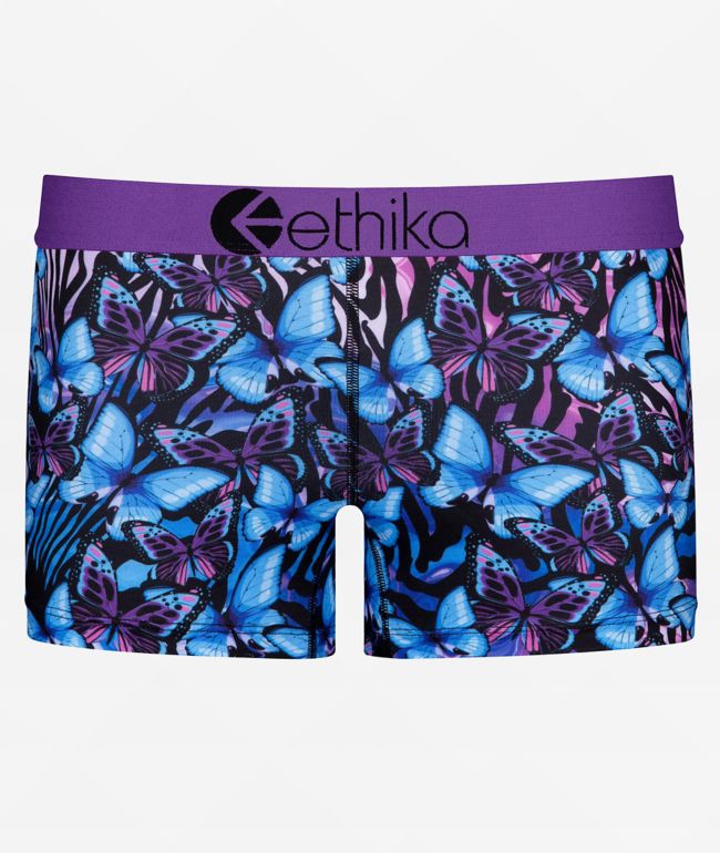 Ethika Blue Flutter Staple Boyshort Underwear