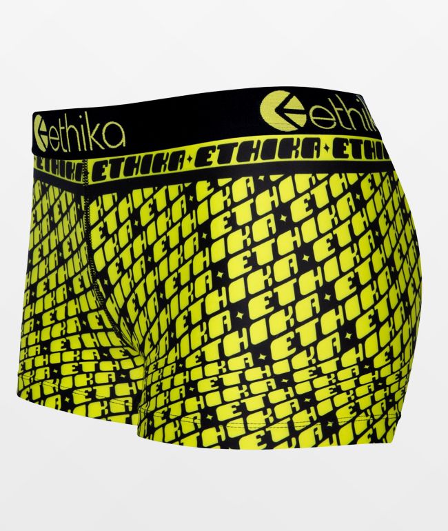 Ethika Go! Neon Yellow Staple Boyshort Underwear