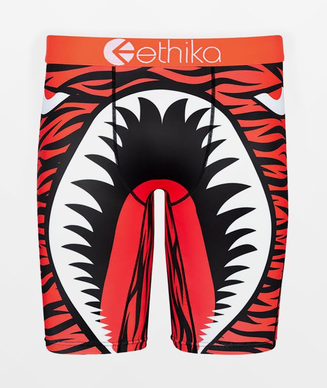 Ethika Kids War Plane Orange Boxer Briefs