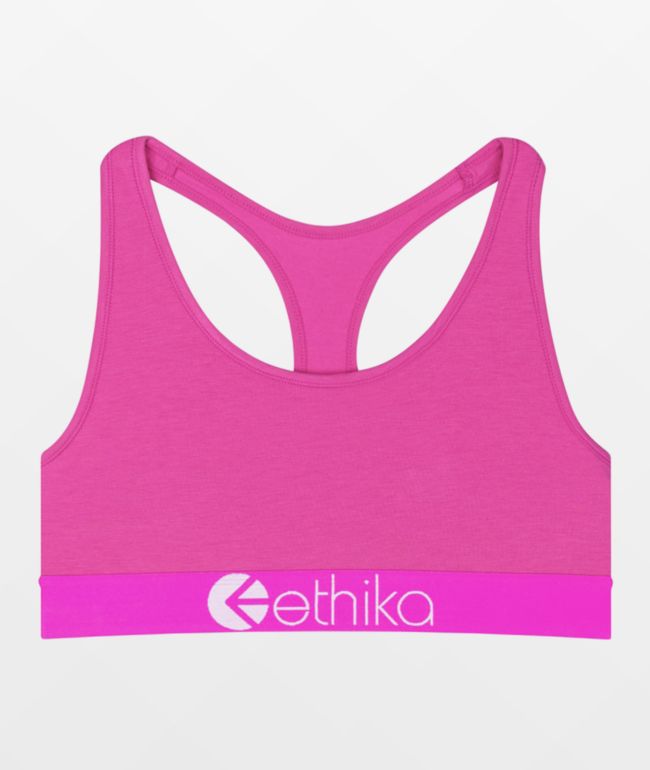 magenta sports bra