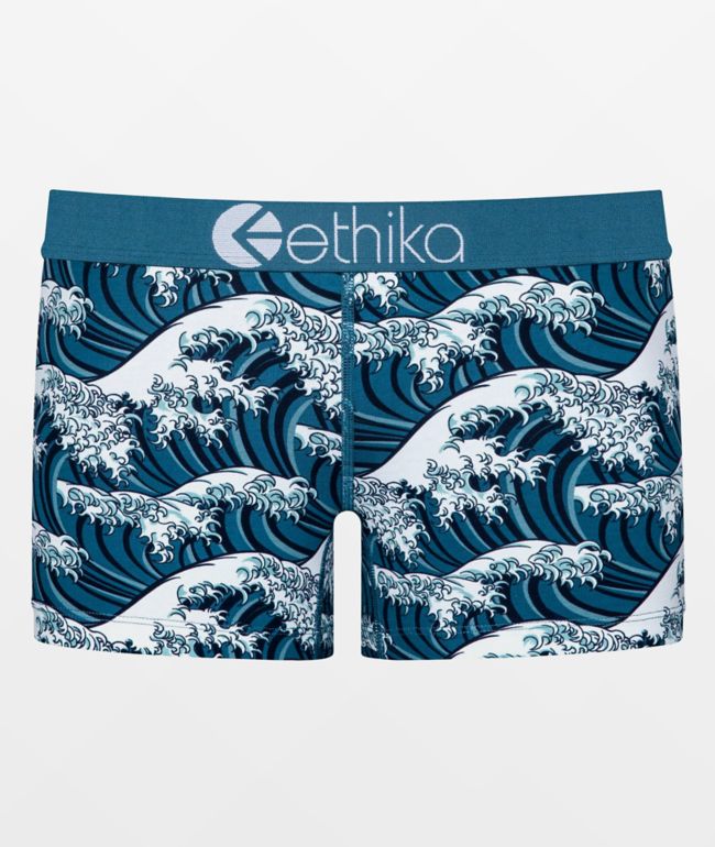Ethika Blue And White V  Man/Woman Long Boxer Underwear Sports Short Size XL 