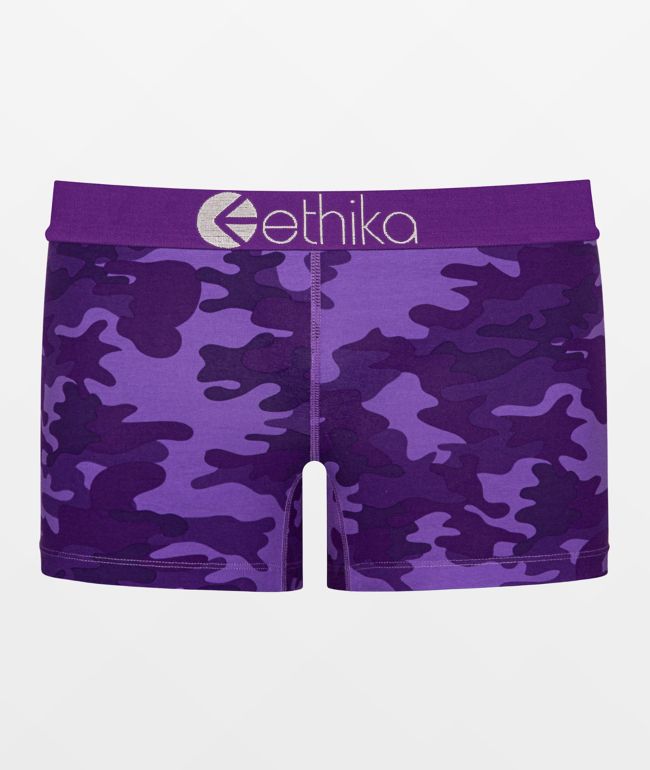 Ethika Punch Camo Purple Boyshort Underwear