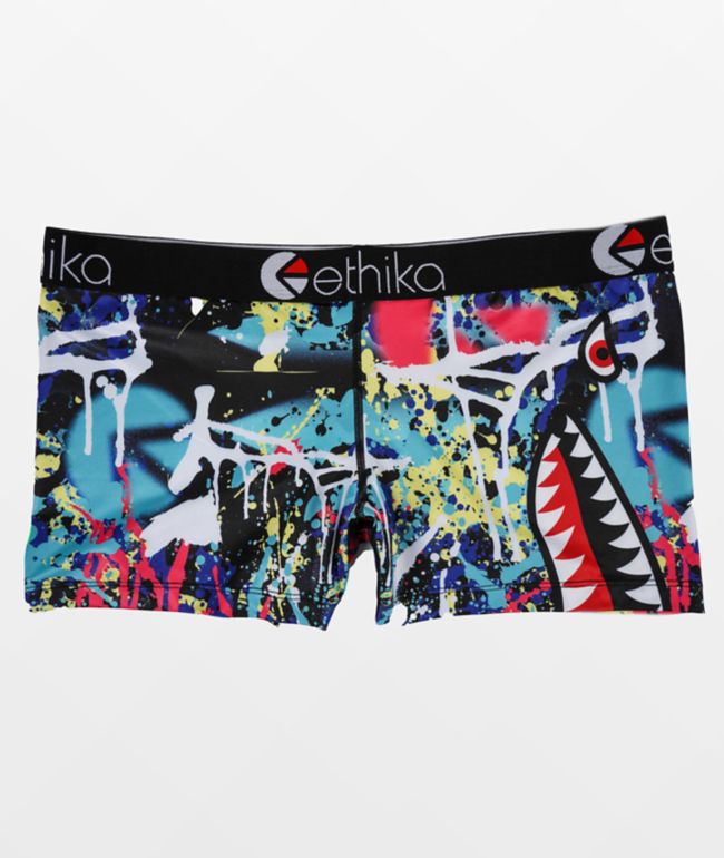 Ethika Staple That Drip Black Boyshort Underwear