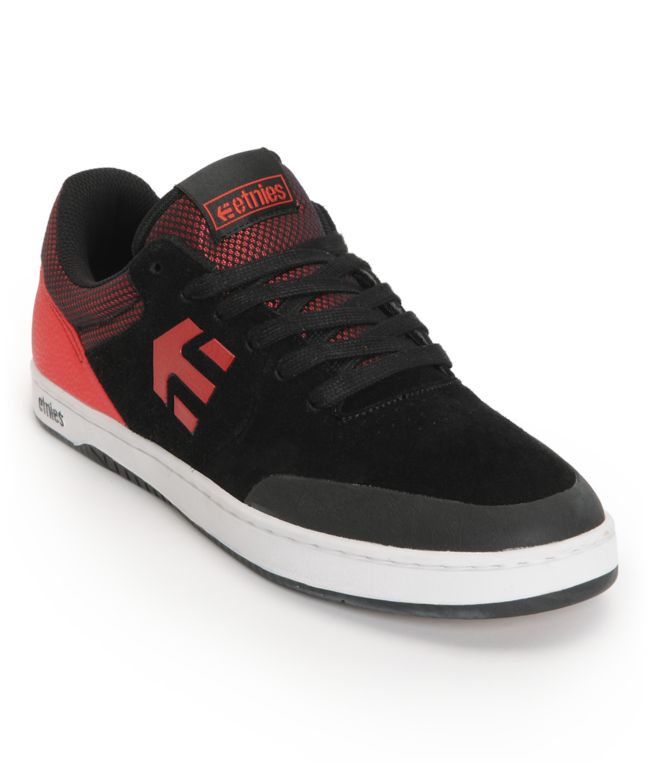 black and red etnies