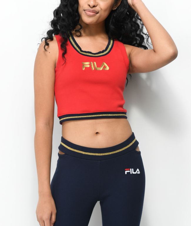 red fila crop top