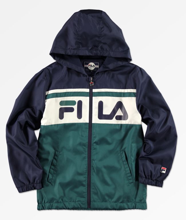 fila colour block full zip wind jacket