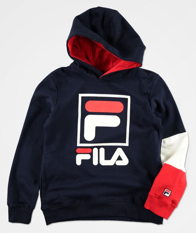 fila colour block boyfriend hoodie