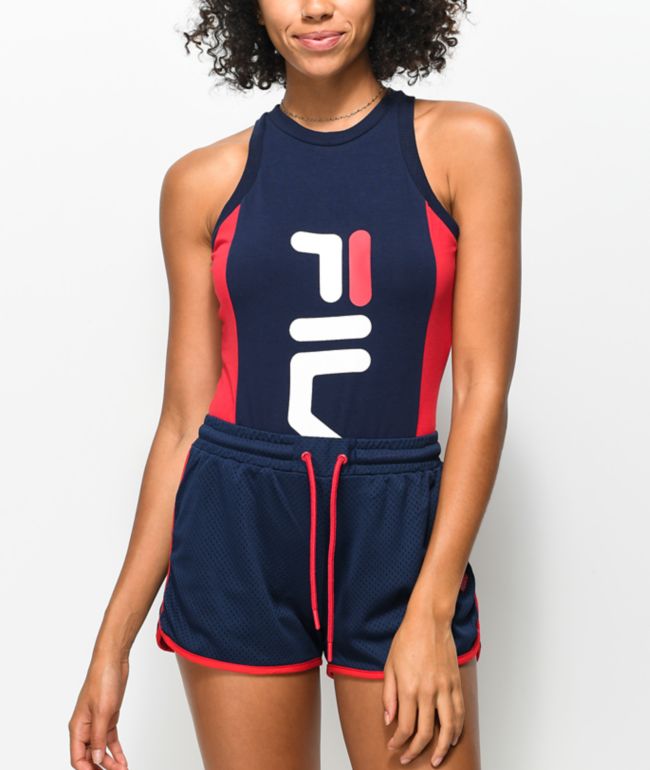 red fila bodysuit