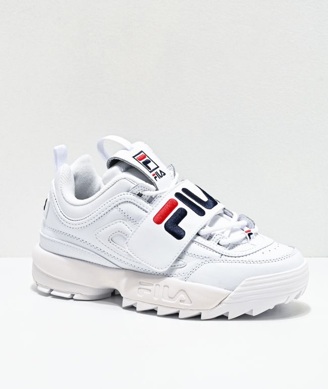 zapatos blancos fila