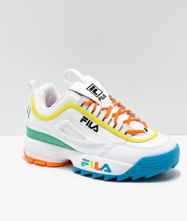 fila shoes green and white