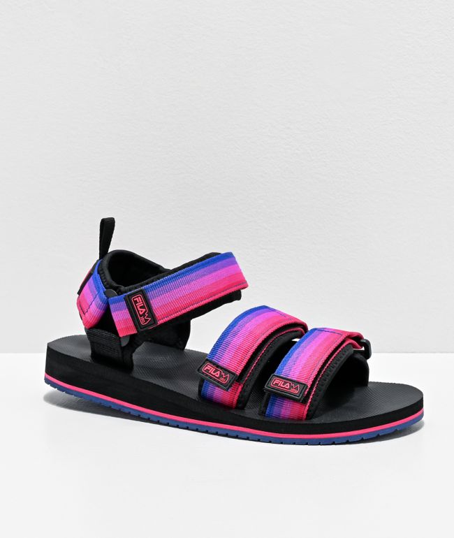 pink black sandals