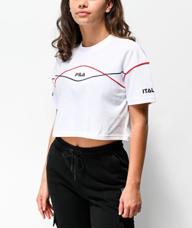 FILA Kana White Crop T-Shirt