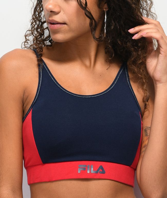red fila sports bra