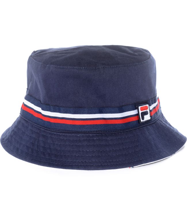 blue fila bucket hat