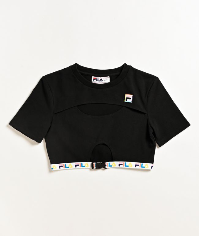 fila white crop top