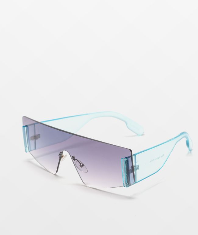 Flex Gradient Shield Gafas de sol sin marco azules