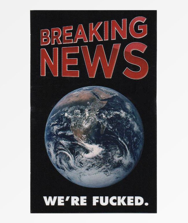 Flying Coffin Breaking News Sticker