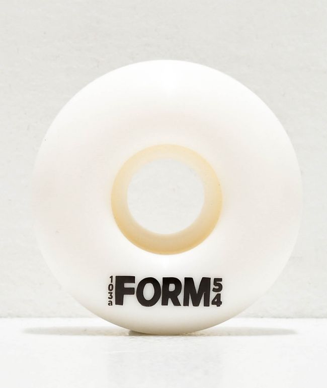 Form Solid White 54mm 103a Skateboard Wheels