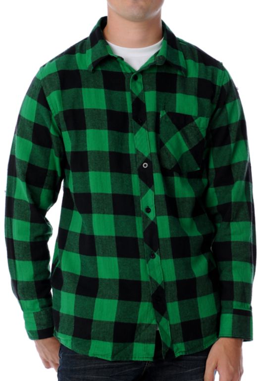 Jasper Black \u0026 Green Flannel Shirt | Zumiez