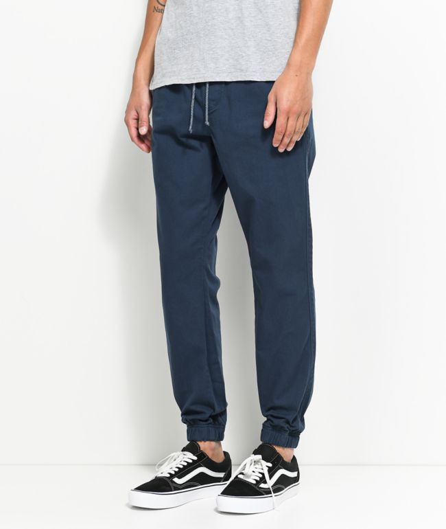 Free World Remy Navy Elastic Waist Jogger Pants Zumiez Ca