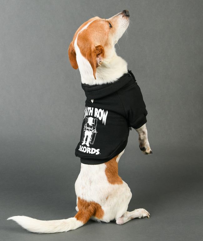 Fresh Pawz x Death Row Logo Black Dog Hoodie