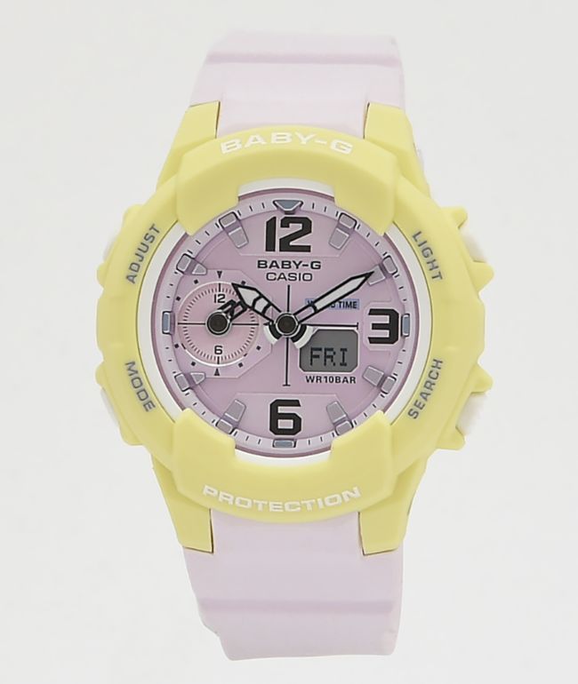 baby g shock yellow watch