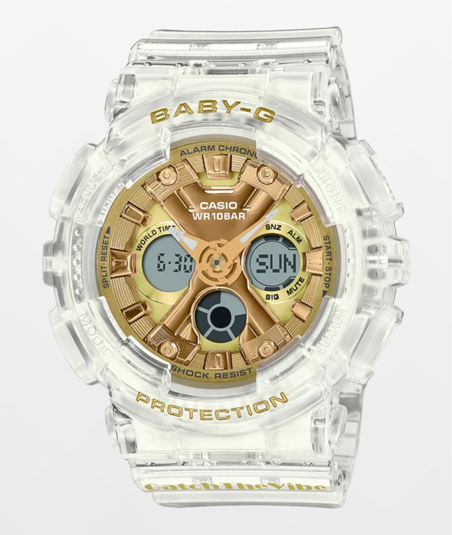 G-Shock Baby-G Skeleton Clear & Gold Watch